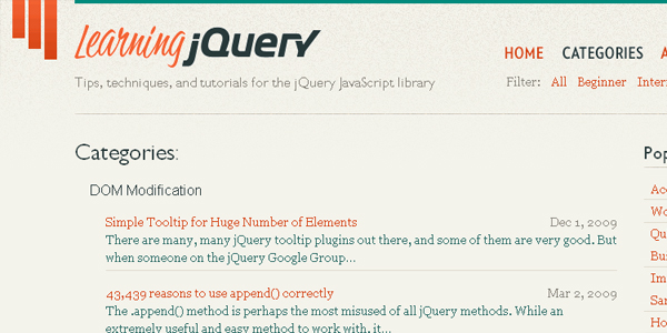 Learning jQuery