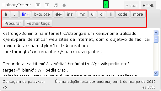 TinyMCE Modo HTML