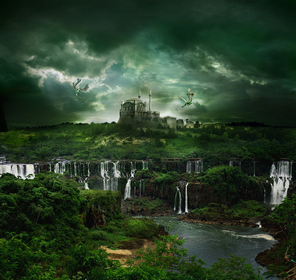 Waterfall City by FrozenStarRo