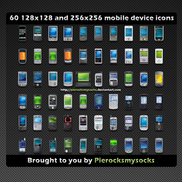 60 ícones de smatphones