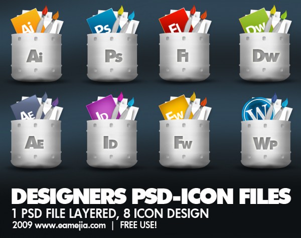 8 ícones para design em PSD
