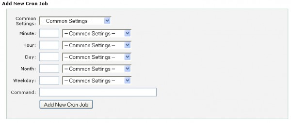 Add New Cron Job