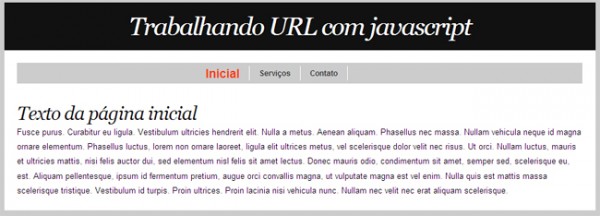 URL com javascript