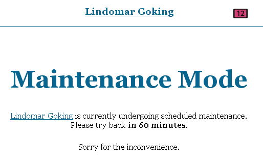 Blog Em Maintenance Mode