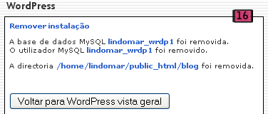 WordPress Removido