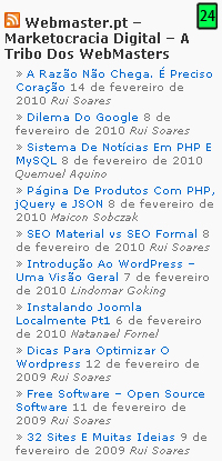 RSS Webmaster.pt