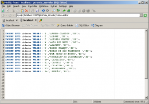 Inserção Dados Tabela MySQL