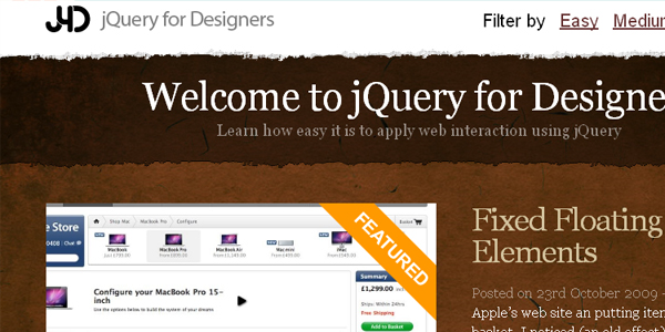 jQuery For Designer