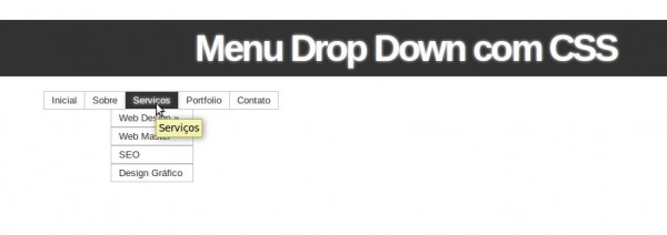 Drop Down Menu Em CSS