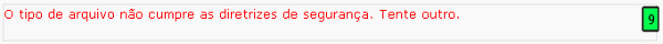 Tipo de arquivo não suportado