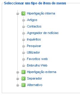 Menu Joomla