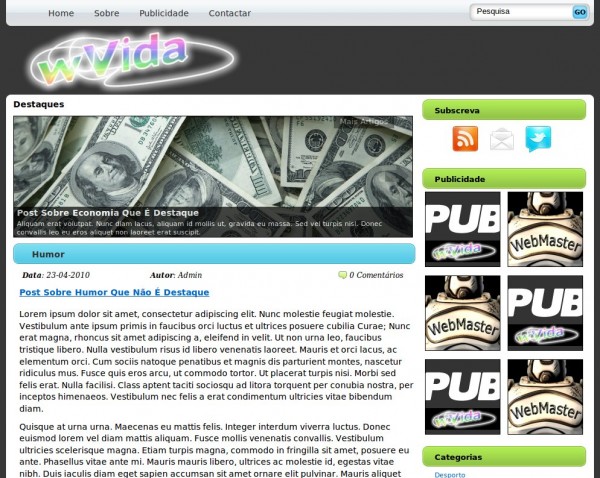 wVida WordPress Theme