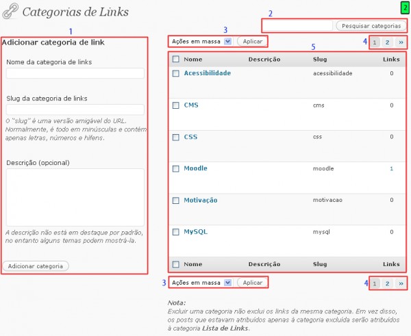 categorias de links