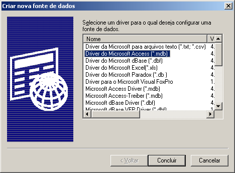 Criar nova fonte de dados