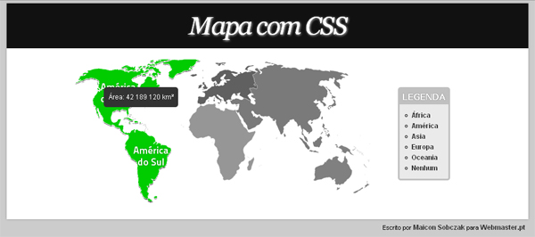 mapa interativo com css