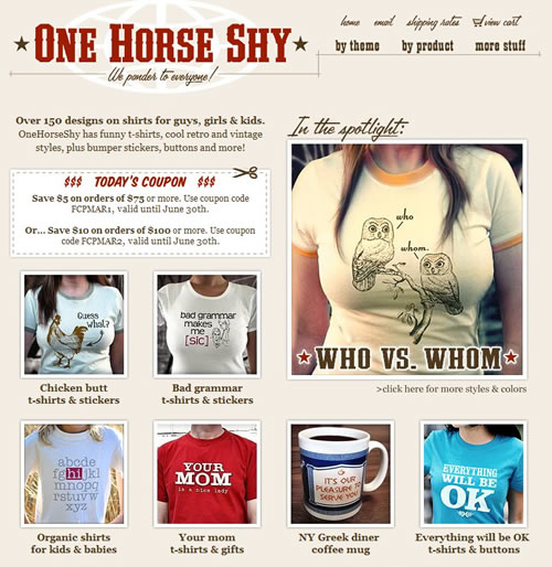 loja online one horse shy
