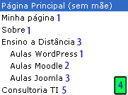 ordenação e ordem das páginas