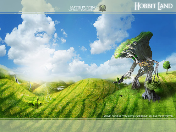 hobbit land wallpaper by equilibrium3e