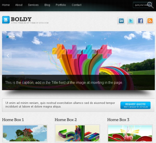 wordpress theme Boldy