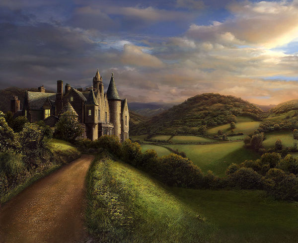 Castle matte painting by rebekahlynn