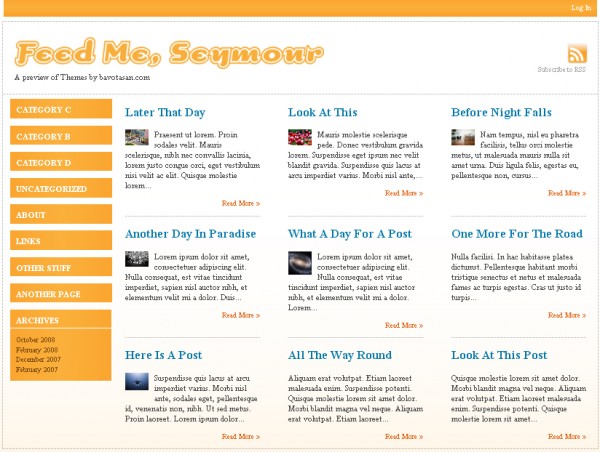 WordPress Theme Feed Me, Seymour