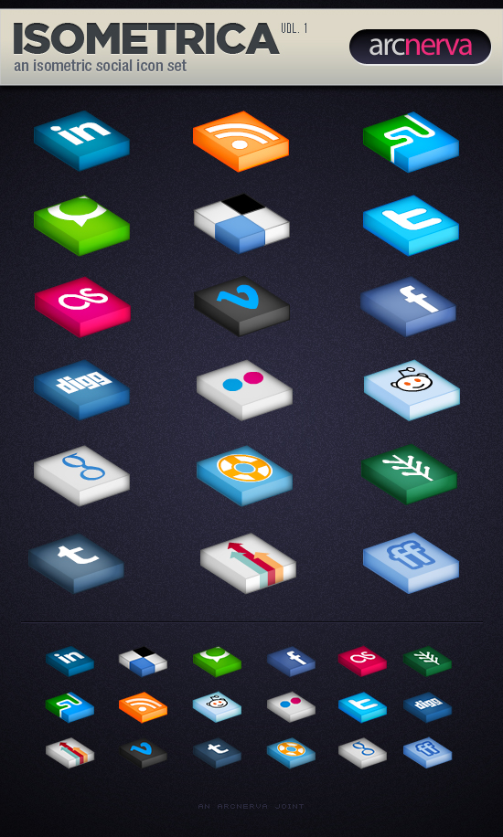 Isometrica Social Icons