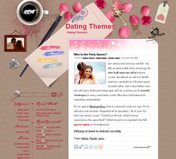 WordPress Theme Love Letter