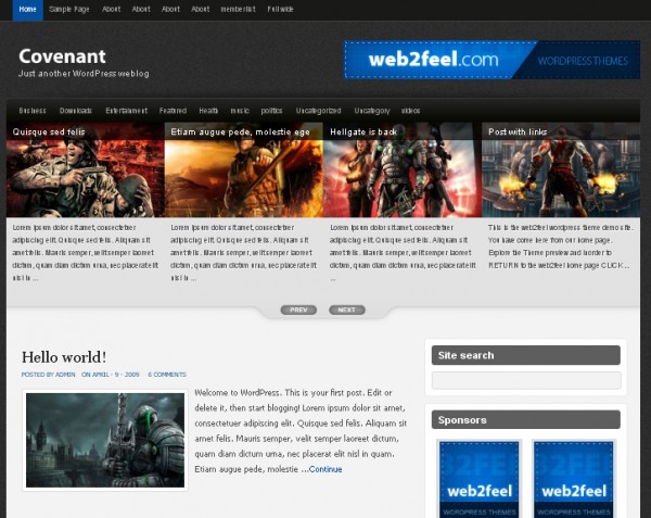 WordPress Theme Covenant