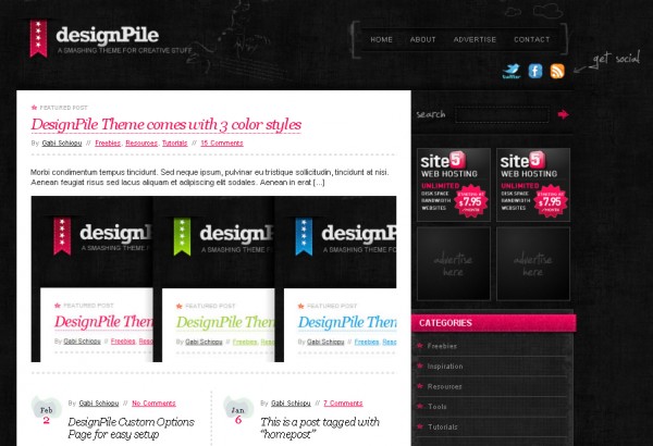 WordPress Theme Design Pile