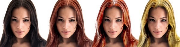 diferentes cores cabelo