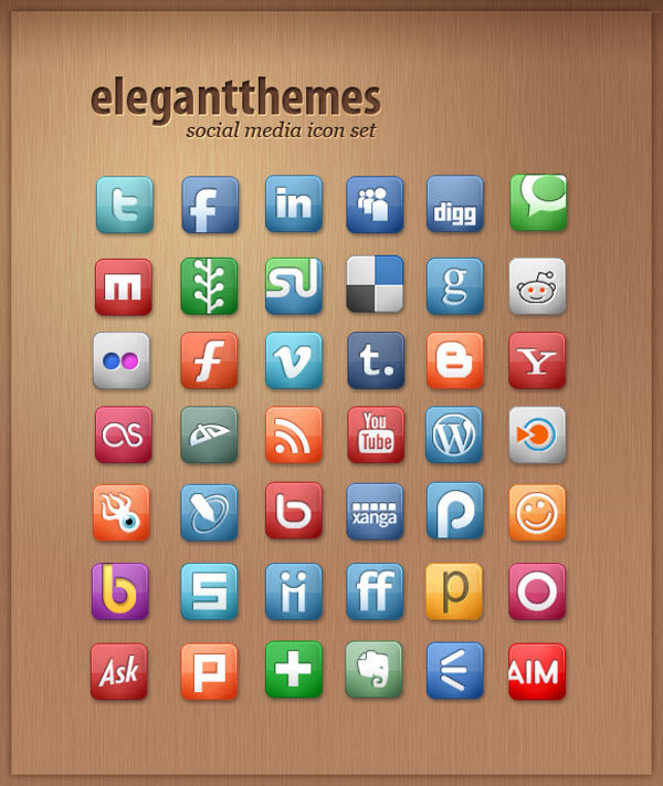 elegantthemes social media icon set