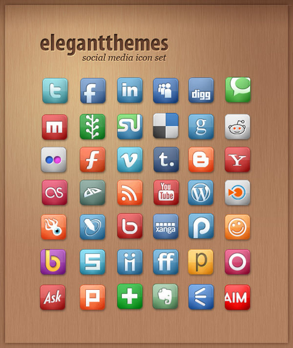 elegantthemes social media icon set