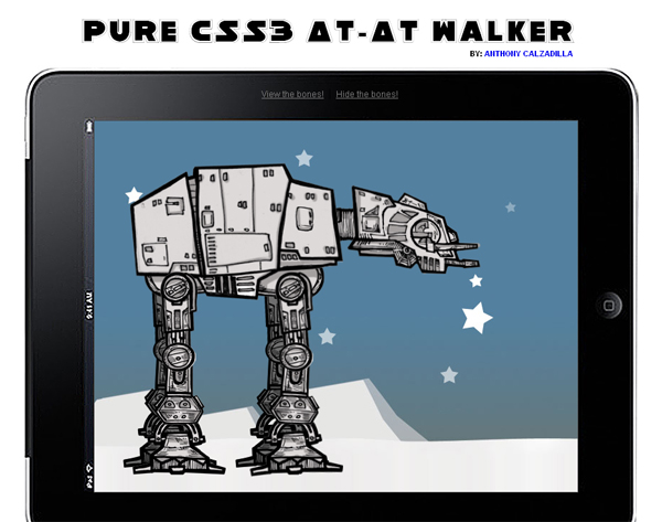 Pure CSS3 Animated AT-AT Walker from Star Wars