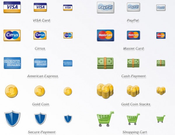 10 ícones de pagamento