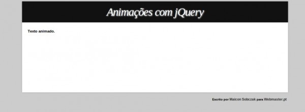 texto animado jQuery