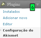 Configurações do Akismet