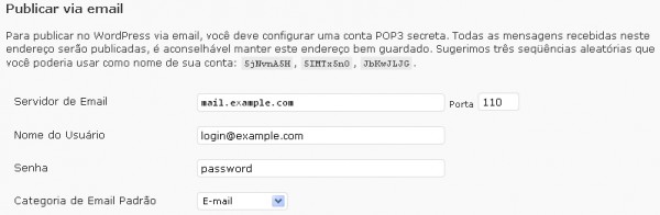 publicar via email