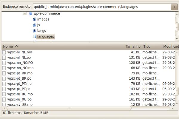 upload portugues wp ecommerce