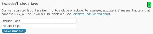 Exclude/Include Tags