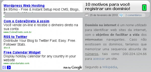 Ads Retângulo grande (336x280) somente texto