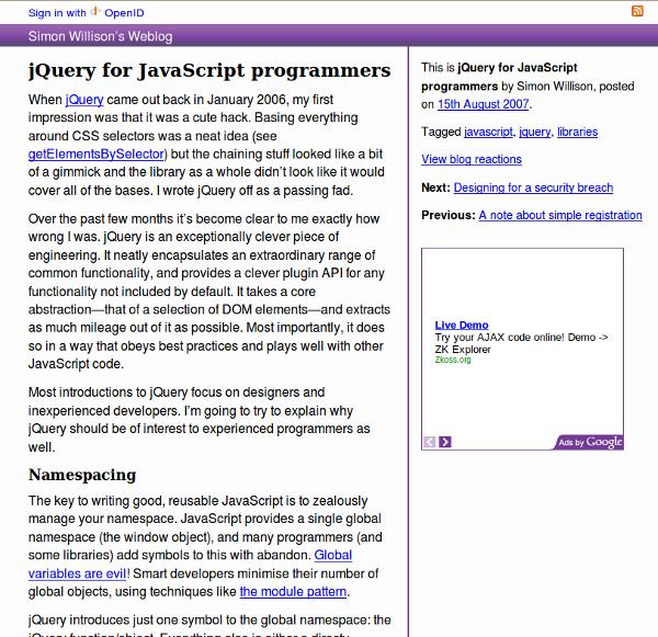jquery javascript programmers
