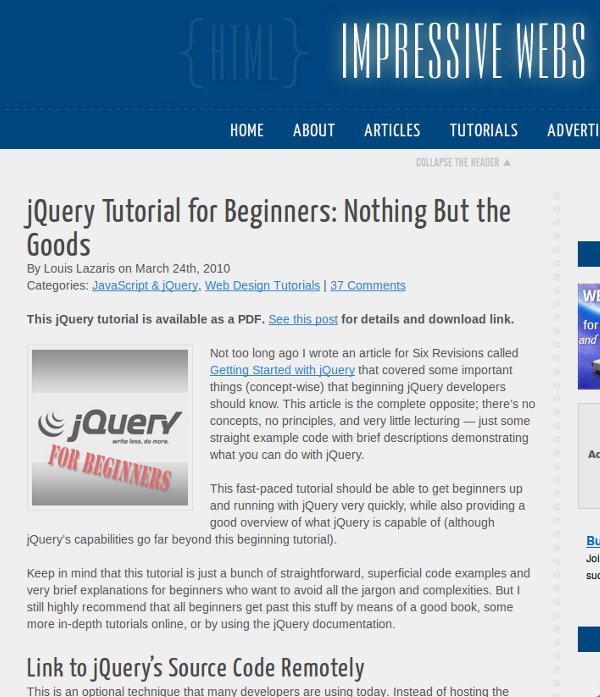 jquery tutorial beginners