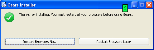 reinicialização do navegador